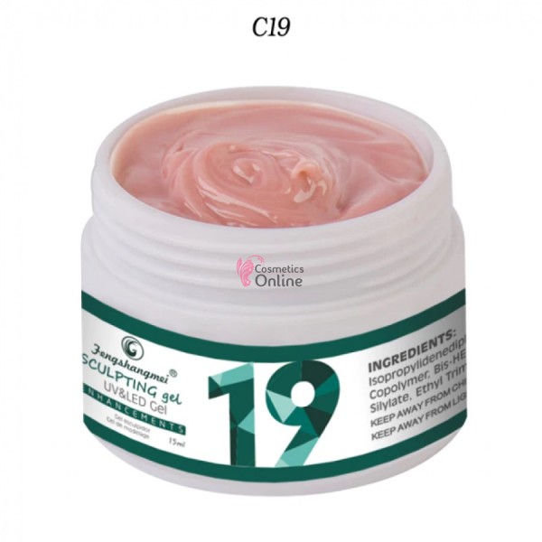 Gel UV / LED FSM Sclupting Gel de constructie, 50ml XL - 19 Coral Peach